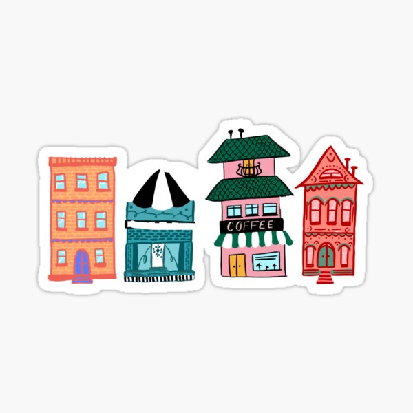 Little Houses Sticker
