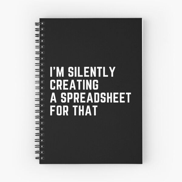 Aperçu de l'œuvre Je crée silencieusement une feuille de calcul pour cette comptabilité amusante créée et vendue par CuteLovelyDesigns.
