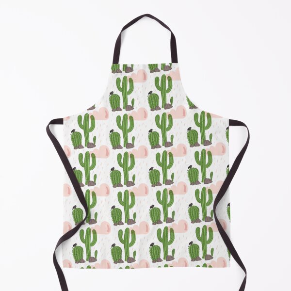 Item preview, Adorable Rainy Day Saguaro Cactus and Wren Pattern in Green and Pink designed and sold by cozycaroline.