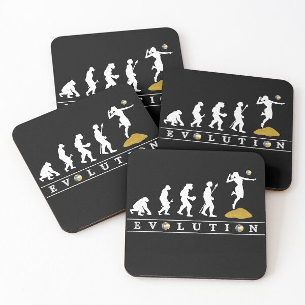 Item preview, Funny Female Beach Volleyball Evolution, Evolution of the women beach volleyball player designed and sold by Click-Like.