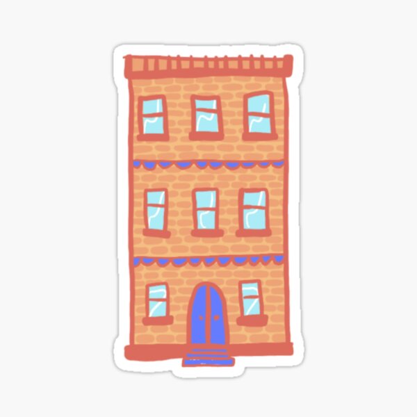 Orange House Sticker