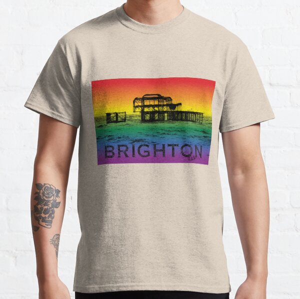 Brighton West Pier, rainbow design. Classic T-Shirt