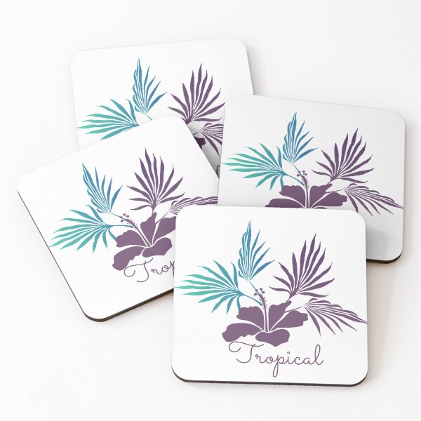Item preview, Tropical Island Hibiscus Monstera Leaves designed and sold by GraphicsClub.