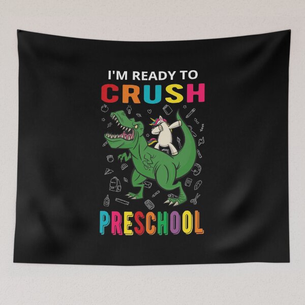 Item preview, I'm Ready To Crush Preschool I - Dinosaur And Unicorn designed and sold by Lemon Pepper.