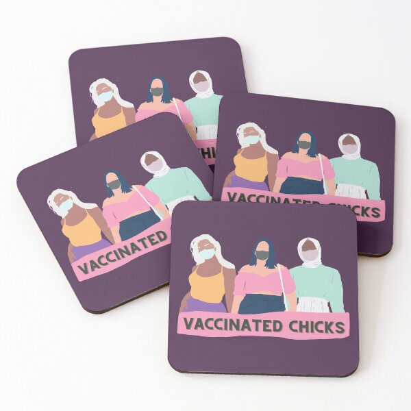Item preview, Vaccinated Chicks Minimalist Three Women Dark Purple - Cute Vaccinated designed and sold by Teetee94.