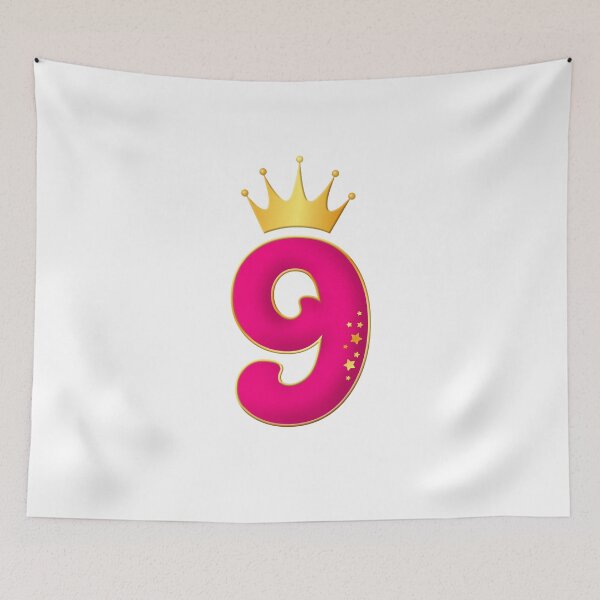 Item preview, 9 Year Old, Birthday party design for girls. 9th Birthday designed and sold by iclipart.