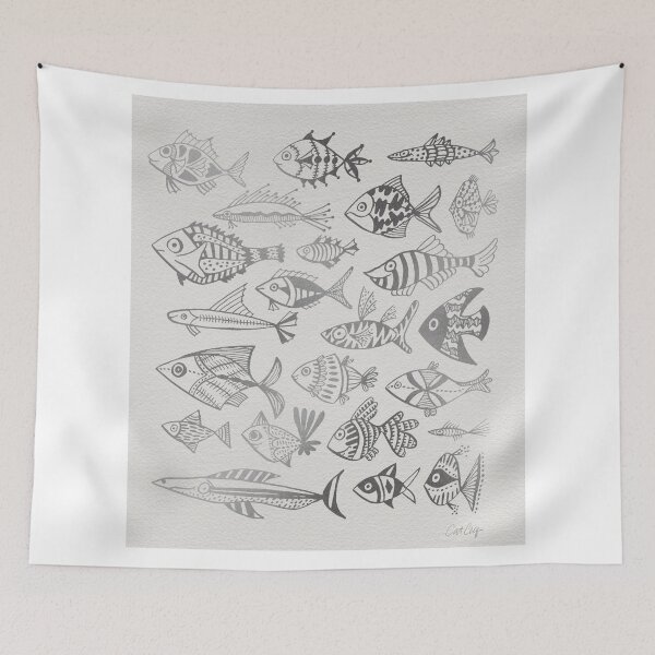Item preview, Silver Inked Fish designed and sold by Cat Coquillette.