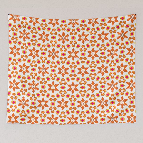 Artikelvorschau, Super Bright and Colorful Geometric Pattern in Orange, Pink and White entworfen und verkauft von cozycaroline.