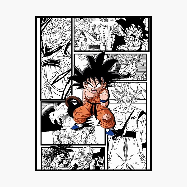 Burst of power Super Saiyan Blue Kaioken Goku, an art print by Roy