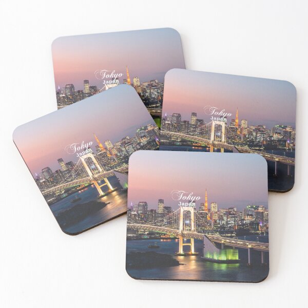 Item preview, Tokyo, Japan - Rainbow Bridge Crossing Tokyo Bay - Iconic Landmark (TT )  designed and sold by leemcnut.