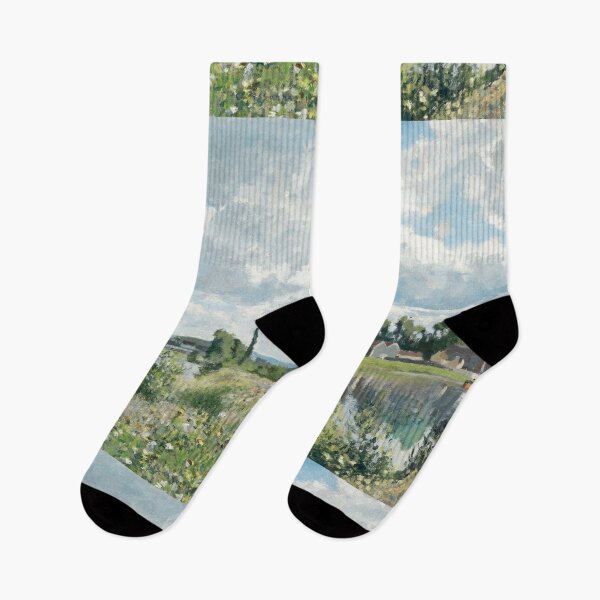 Item preview, Impressionist Art The River Oise near Pontoise (1873) by Camille Pissarro designed and sold by Designedbysm.
