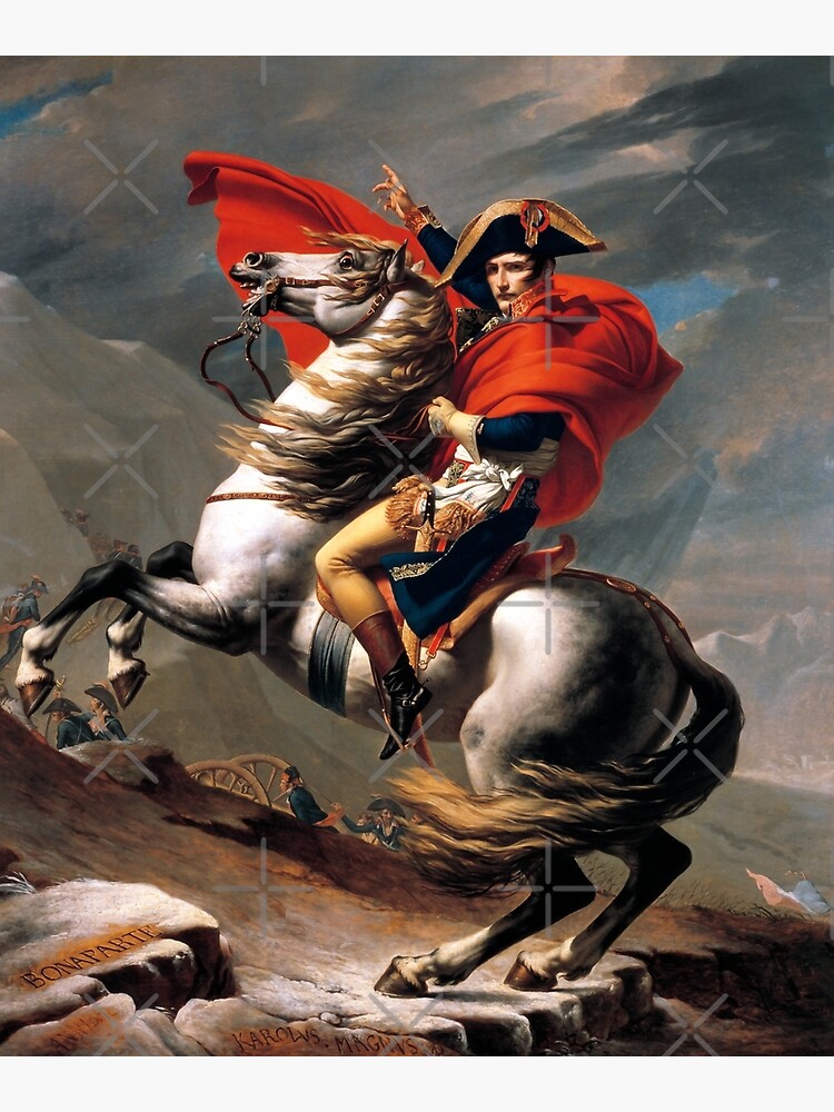 Discover Napoleon Crossing the Alps by JL David Premium Matte Vertical Poster