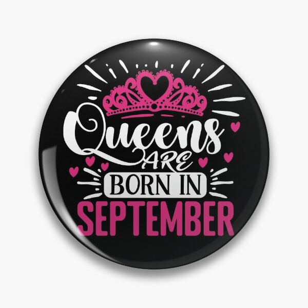 Item preview, Queens are born in September typography design with crown for girls to their birthday designed and sold by Decconer.