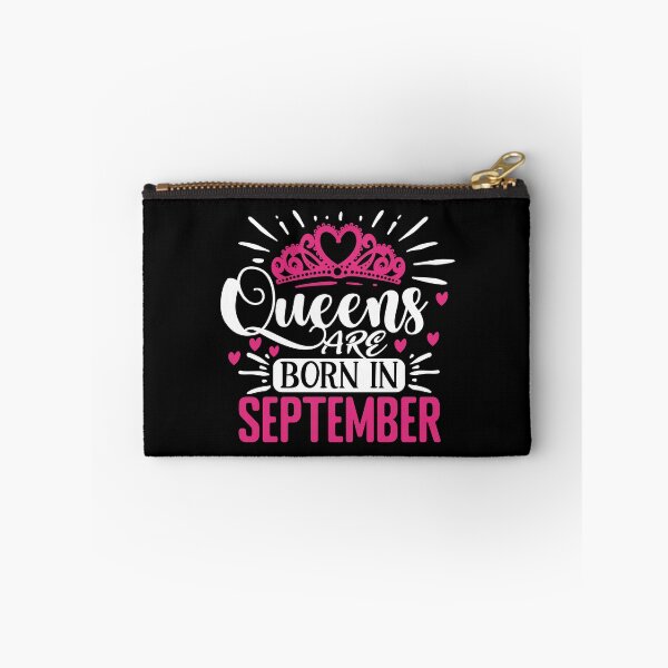 Item preview, Queens are born in September typography design with crown for girls to their birthday designed and sold by Decconer.