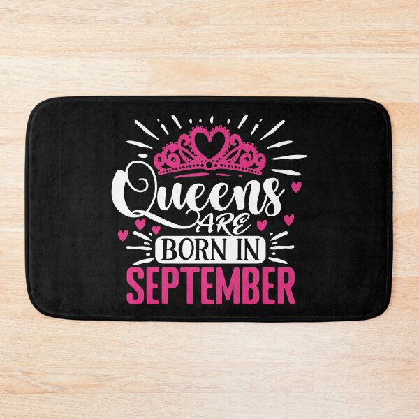 Item preview, Queens are born in September typography design with crown for girls to their birthday designed and sold by Decconer.