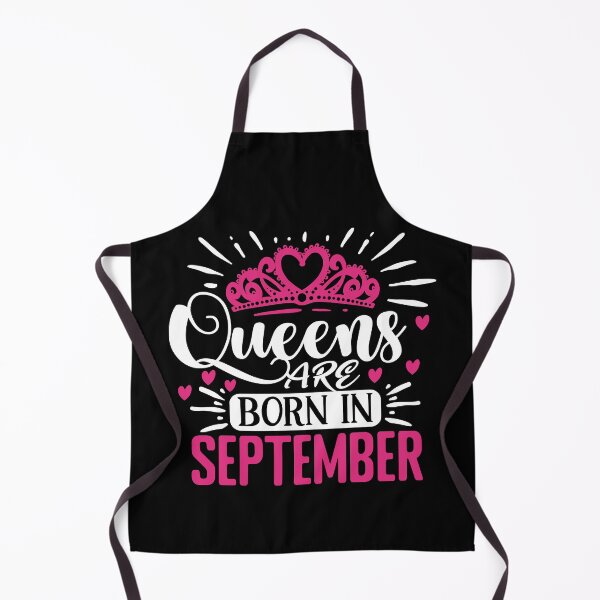 Item preview, Queens are born in September typography design with crown for girls to their birthday designed and sold by Decconer.