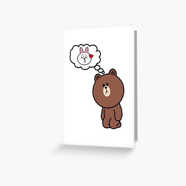 Brown Bear Cony Thinking Of You (Him) Greeting Card