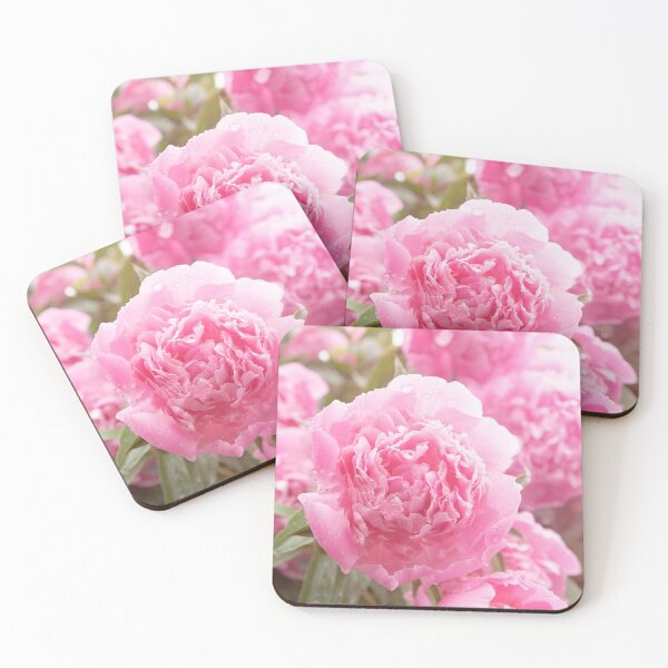 Item preview, Shabby Chic Pink Peony Flowers Garden After Rain Cottage Wall Art Print Gift Decor designed and sold by Erika Bartha.