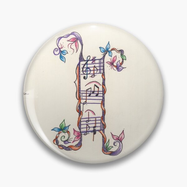 Item preview, "I" - Illuminated Text/Font - Initial Alphabet Letter "I" Music Themed designed and sold by Rebecca Rees.