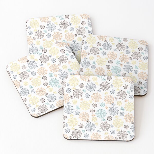 Item preview, geometric flowers, geometric flower line art pattern designed and sold by quickkdesign.