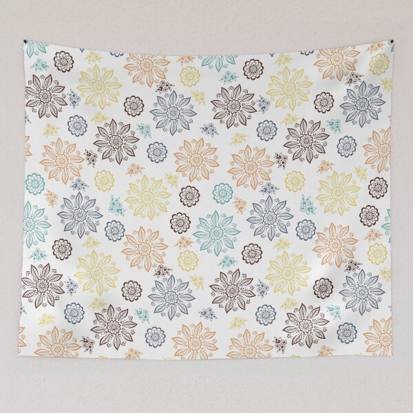 Item preview, geometric flowers, geometric flower line art pattern designed and sold by quickkdesign.