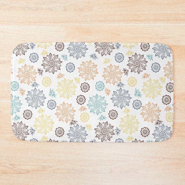 Item preview, geometric flowers, geometric flower line art pattern designed and sold by quickkdesign.