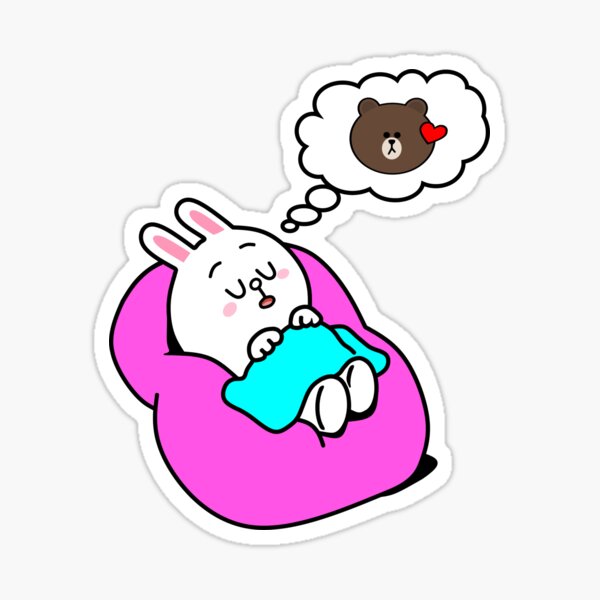 Braunbär Cony denkt an dich (sie) Sticker