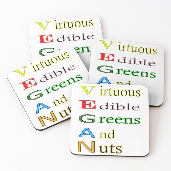 Item preview, Vegan acrostic poem virtue to nuts designed and sold by CottagePop.