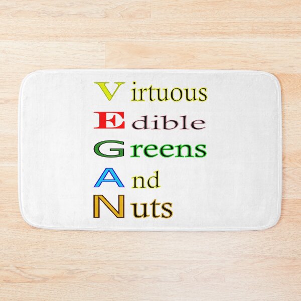 Item preview, Vegan acrostic poem virtue to nuts designed and sold by CottagePop.