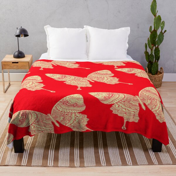 Item preview, YELLOW AND RED MANDALA BUTTERFLY designed and sold by RetroPlaceee.