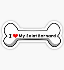 I Love My Saint Bernard Sticker