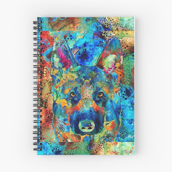 Item preview, Bright Fun Colorful German Shepherd Dog Art designed and sold by Sharon Cummings Art.