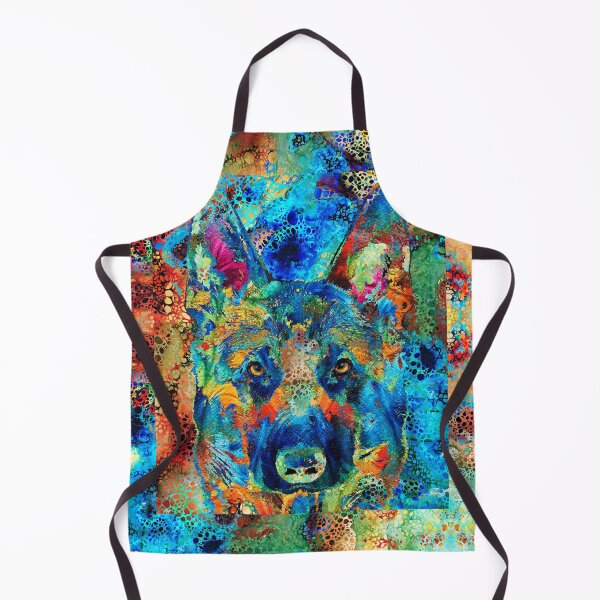 Item preview, Bright Fun Colorful German Shepherd Dog Art designed and sold by Sharon Cummings Art.