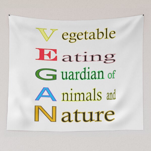 Item preview, Vegan acrostic poem guardian of animals and nature designed and sold by CottagePop.