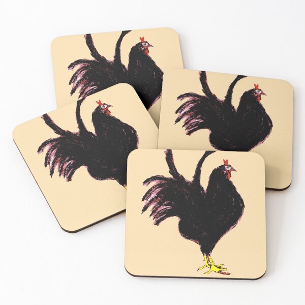 Item preview, Proud La Fleche Rooster on Peach-Yellow designed and sold by Eejee-SK.