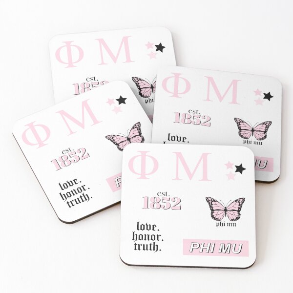 Item preview, Phi Mu Pink and Black Sticker Pack designed and sold by Stickers by SoSrat.