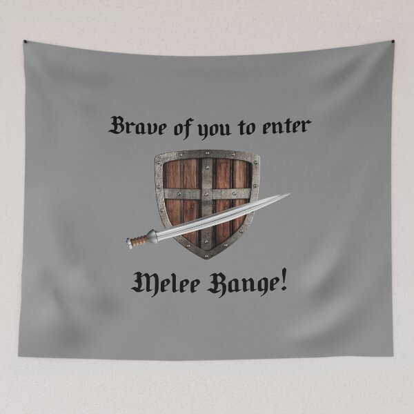 Item preview, Melee Range Sword & Shield - Design #1 (On Grey) designed and sold by epinkb.