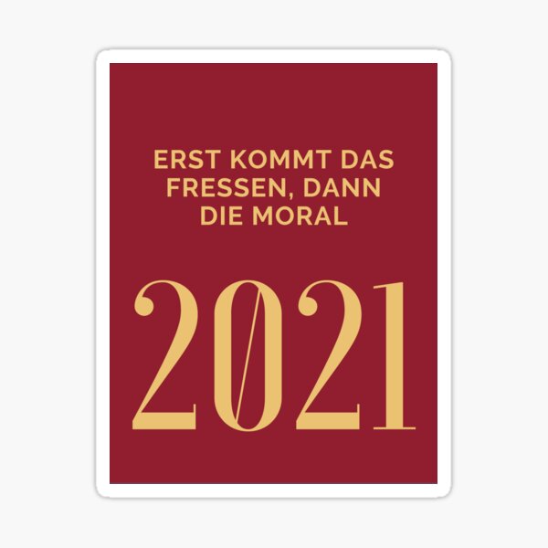 Pegatina «ERST KOMMT DAS FRESSEN DANN