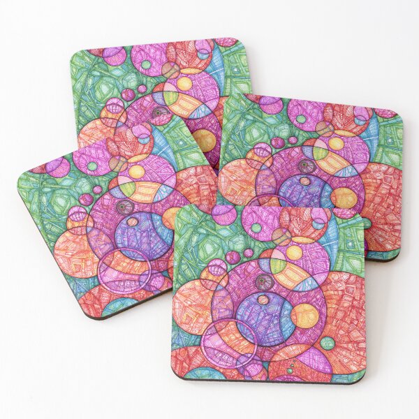 Item preview, Vibrant Circles Rainbow Doodle designed and sold by Dawn Anthes.