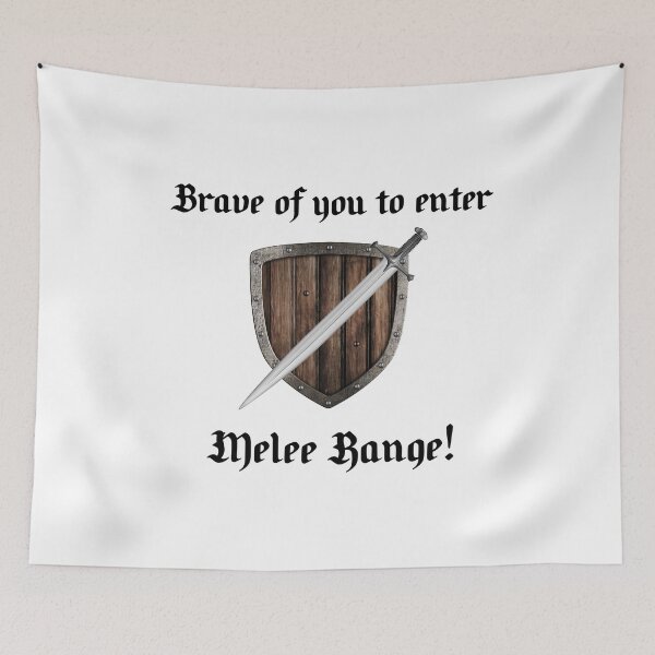 Item preview, Melee Range Sword & Shield - Design #2 (On White) designed and sold by epinkb.