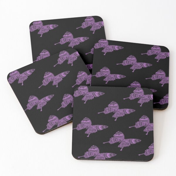 Item preview, PURPLE AND BLACK MANDALA  BUTTERFLY   designed and sold by RetroPlaceee.
