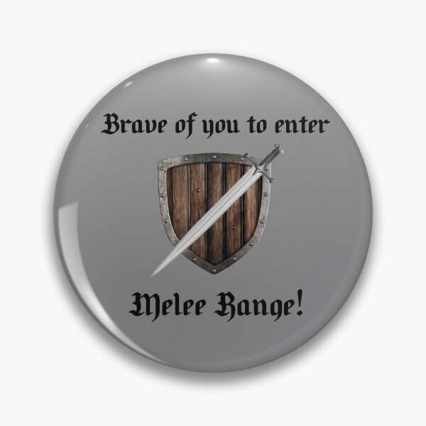 Item preview, Melee Range Sword & Shield - Design #2 (On Grey) designed and sold by epinkb.