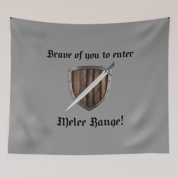 Item preview, Melee Range Sword & Shield - Design #2 (On Grey) designed and sold by epinkb.