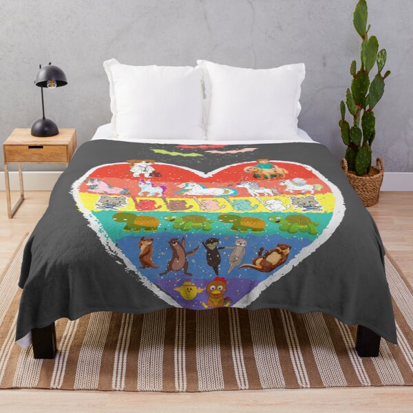 Item preview, Animals In a Colorful Heart, dogtor, cat with knife, turtle otter designed and sold by cutenessing.