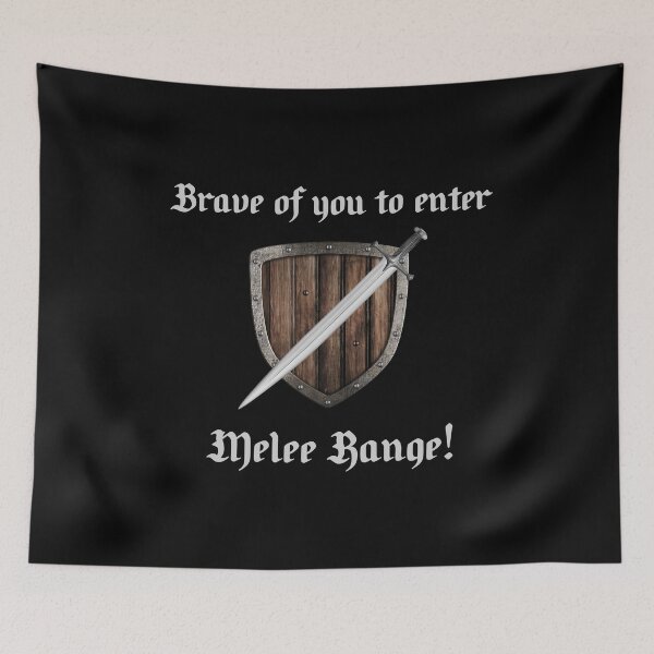 Item preview, Melee Range Sword & Shield - Design #2 (On Black) designed and sold by epinkb.