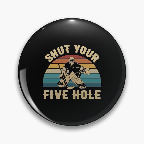 Item preview, Shut Your Five Hole Retro Vintage Tshirt Ice Hockey Goalie designed and sold by teatordena.