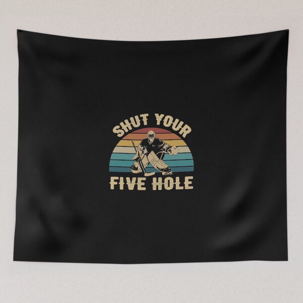 Item preview, Shut Your Five Hole Retro Vintage Tshirt Ice Hockey Goalie designed and sold by teatordena.