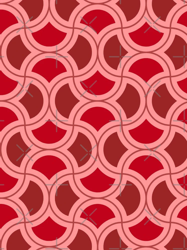 Thumbnail 5 of 5, iPhone Case, Curvy Red Pattern designed and sold by MehranZetzsche.