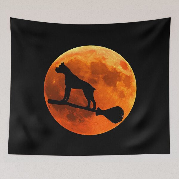 Item preview, Boxer Dog Silhouette Moon Halloween designed and sold by alaechamlal.