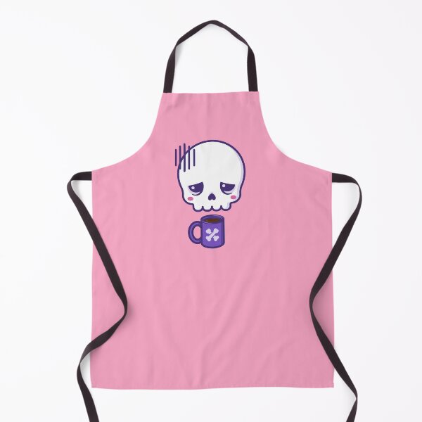 Item preview, Muerto por dentro, pero con cafeína - calavera kawaii con taza de café designed and sold by SugarNBones.